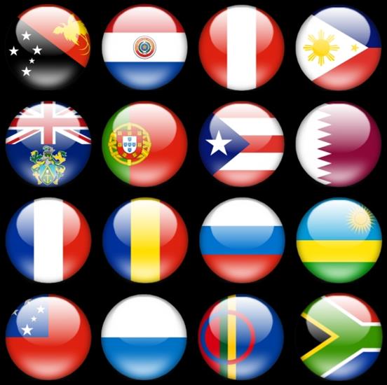 FLAGI PAŃSTW - 237 Countries Flags Avatars 1.jpg