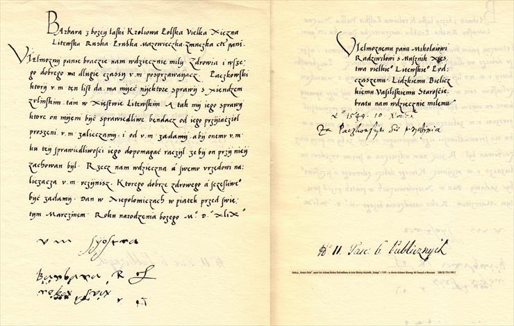 Dokumenty i odezwy - List królowej Barbary Radziwiłłówny do brata Mikołaja - 1549.jpg