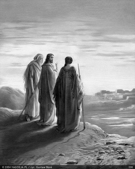 Grafiki Gustawa Dor do Biblii Jakuba Wujka1 - 200 Jezus z uczniami w Emmaus Ś. Łukasz 24,13.jpg
